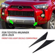 For Toyota 4Runner 4 Runner 2014 - 2024 Front Fog Light Cover 2Pcs Front Fog Lamp Sticker Garnish St