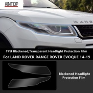 For LAND ROVER RANGE ROVER EVOQUE 14-19 TPU Blackened,Transparent Headlight Protective Film, Headlight Protection,Modification