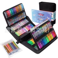 Cross-border spot set of colored highlighters100Children's Water Color Glitter Pen Gel Pen Pastel Ge