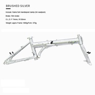 Fnhon 1618 Zephyr Alloy Frame Fork Handlepost Stem Folding Bike Frameset Foldable 16 305 349 V or D