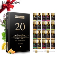 MAYJAM 20pcs/gift set Lavender Vanilla Sweet orange Rosemary Essential Oils Aromatherapy Diffuser Oils Massage Oil Bath Sleep Relaxation For Lipgloss Candle Making