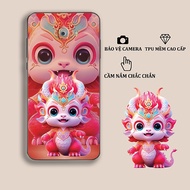 Samsung Galaxy A9 Pro, C9 Pro Case With Square Edge, With camera Protection Printed CUTE Dragon, CHI