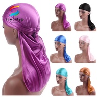 SUYOUMY Silk Durag Fashion Headwrap Men Women Elastic Adjustable Pirate Hat
