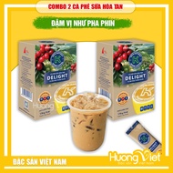 COMBO 2 Cà phê hòa tan K Coffee Delight 3 in1 cà phê sữa hòa tan hộp cà phê sữa đá truyền thống Việt