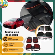 Toyota Vios 2019-2021 5D Carpet Car Mat Floor Mat OEM Carpet Car Floormat