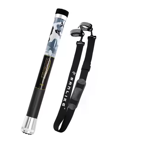 SANLIKE Fishing Net Pole 2.4m/3.0m Portable Telescopic Extension Glass Fibre Handle Rod Fish Catchin