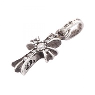 【二手】Chrome Hearts CHROME HEARTS 吊墜TOPCH 十字架 Baby Fat 925 純銀TOPBaby Fat 十字架 鑽石 男士 二手 A