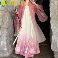 MIQUEL Chinese Style Women Vintage Hanfu, Chiffon Chinese Style Cosplay Chinese Hanfu, Tang Dynasty Hanfu Cosplay Ancient Chinese Costume Lady Girls