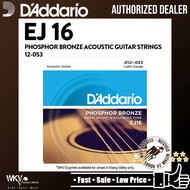 D'Addario EJ16 Phosphor Bronze Light Acoustic Strings -.012-.053