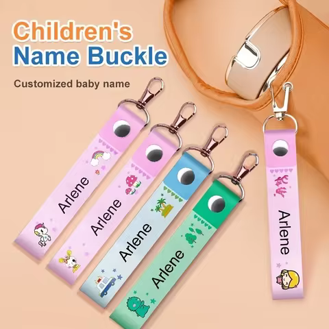 Personalized Custom Name Tag School Bag Pendant, Name Keychain, For Kindergarten Children To Go To S