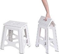 SHIMOYAMA Folding Step Stool 15IN Tall Plastic Foldable Step Stool for Camping Picnic and Home, 1 Pa