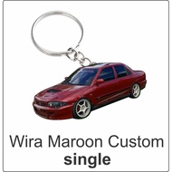 wira maroon custom 2d keychain