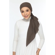 Tudung Bawal Cotton Square 45 - Brown Origan
