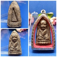 泰国督造龙普托佛牌殿堂级大師阿赞添首席大弟子高僧阿赞弄早期督造经粉草药圣僧龙婆托佛牌, 已包好精美花边不锈钢佛牌壳Master Pra Archan Nong Nur Wan Lp Thuad