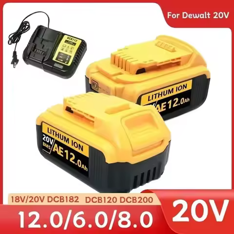 DCB200 20V Battery Compatible with dewalt power Tools 18V 12Ah rechargeable electric tool Lithium ba