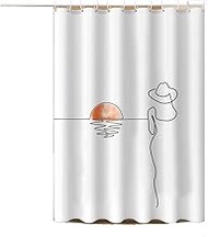 Simple Shower Curtain, Tarpaulin Thickened Shower Curtain, Bathroom Bathroom Shower Partition Curtai