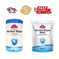 TOPVALU 70% Alcohol Wet Wipes 100Pcs Aeon Japan Wet Tissue (Canister/Refill) Tisu Lembab Office Kelu