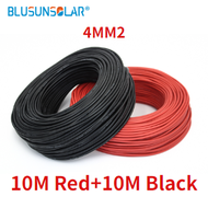 【New Arrivals】 20m 4mm2/6mm2 12awg/10awg Solar Cable Red Or Black Pv Cable Wire Copper Conductor Xlp