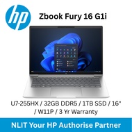 HP ZBook Fury 16 G1i U7-255HX, 32GB, 1TB, 16", W11P, 3 Yrs