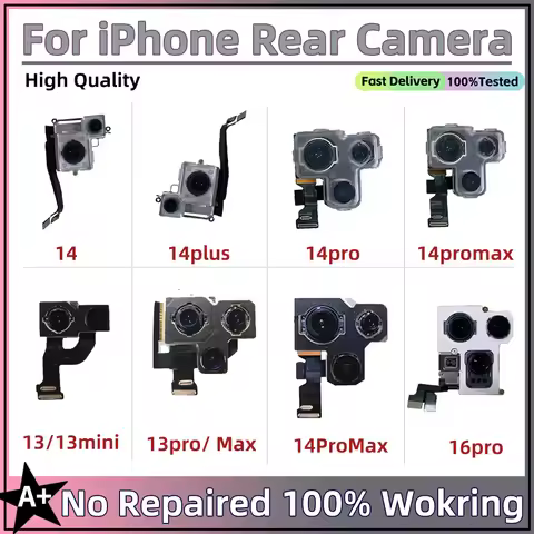 Good Wokring Camera For iPhone 12 13 Pro 14 Pro Max MINI Back Camera Rear Main Camera For iPhone 11 