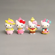 อะนิเมะ Sanrio อะนิเมะรูป Hello Kitty Kawaii Action Figures Collection เครื่องประดับตกแต่งรถเด็กของเล่นสำหรับของขวัญเด็กผู้หญิง