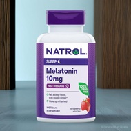 Natrol Fast Dissolve Melatonin 10 mg 100 viên Giải pháp hỗ trợ giấc ngủ tự nhiênHương vị dâu (Chính
