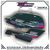 WIN Striping Variations of TRANSPARENT WIN Stickers CODE F.09 PREMIUM MATERIAL