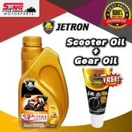 JETRON SCOOTER OIL 10W40 MB SEMI SYNTHETIC - 0.9L FREE JETRON GEAR OIL - 150ML