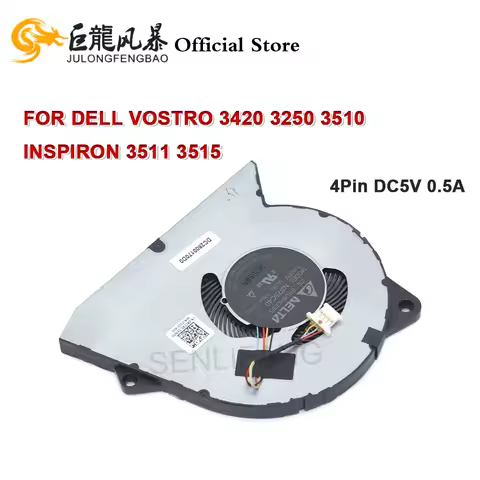New 0RFF51 NS75C40 0RFF51 DFS5K12114464P DC28000WFF0 CPU Fan 4Pin DC5V 0.5A For DELL Vostro 3420 325