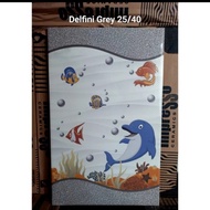 Keramik dinding kamar mandi 25x40 Delfini Grey