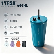 TYESO Vacuum Insulated Tumbler Coffee cup coffee mug Keep Cold And Hot With Straw