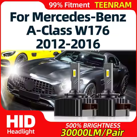 Canbus LED Headlight 120W HID Xenon Lamps Bulbs 6000K White Plug&Play For Mercedes-Benz A-Class W176