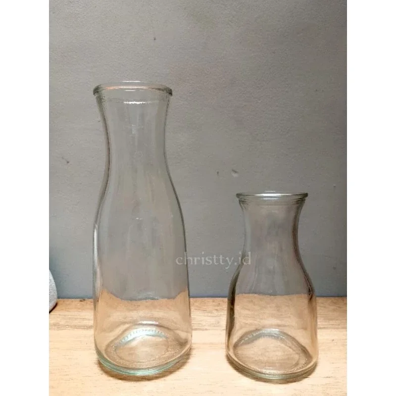 Pitcher Kaca Carafe Juice / Vas Bunga Kaca Aesthetic