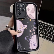For OPPO A94 F19 Pro Reno 5F Reno 5 Lite Case Cute Planet Angel Eyes Stepped Thin Camera Protect Thicken All Inclusive Shockproof Softcase
