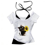 Cropped Top - Grunge Anime Design for Gyaru Fashion | Dollette Tee
