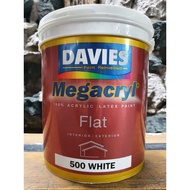 ♞,♘,♙Megacryl Flat Latex DV-500 White 4L Davies MCS Acrylic Water Based Paint 4 Liters 1 Gallon