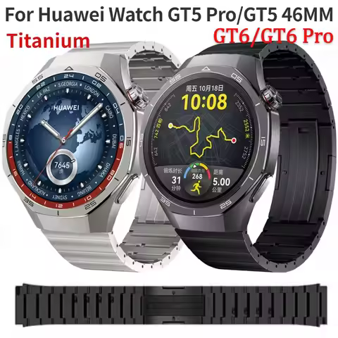 22mm Quick-release Titanium Strap for Huawei Watch GT6/GT5 Pro 46mm Replaceable Wristband for Huawei