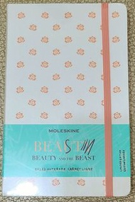 Moleskine Beauty &amp; the Beast Limited Edition Beauty Rose Large Ruled Notebook Hard