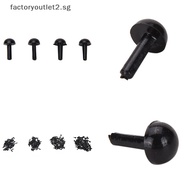 factoryoutlet2.sg 100 Pcs/Set Plastic Black Eyes for Bear Doll Animal Puppet DIY Black Eyes 4 Size Hot