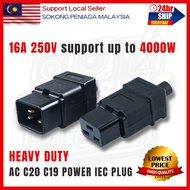 HEAVY DUTY PDU/UPS AC IEC POWER PLUG C19 C20 16A 250V SUPPORT UP TO 4000W Standard Electrical Power 