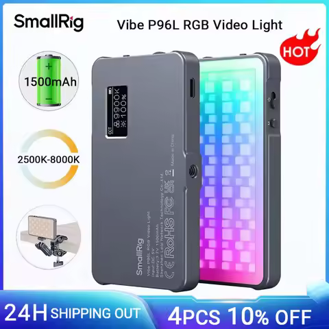 SmallRig P96L RGB Video Light Portable Metal LED Camera Light, 2500-9000K CRI 96+ Photo and Video Li