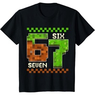 Amber's Kids and Adults' T-Shirts 24s 67 Six Seven PIXEL Game Birthday Boy Gift for Boys Kid T-Shirt