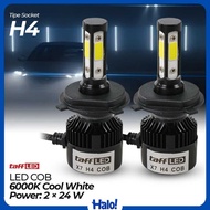 TaffLED X7 Car Headlight COB LED Headlight Cool White H4 IP65 24W - 75818-4CN