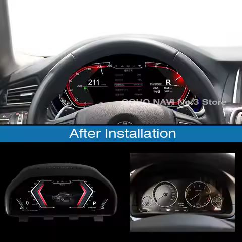 Roadonline LCD digital instrument panel. Speedometer Suitable For BMW 5/6/7 Series F07/F10/F18/F12/F