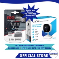 64GB Samsung PRO Endurance microSD Memory Card Bundled with TP-Link Tapo C100 CCTV Camera