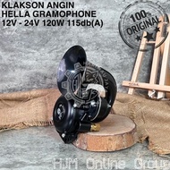 KLAKSON ANGIN HELLA AIR HORN GRAMOPHONE TRUCK SCANIA VOLVO 12V - 24V 100%