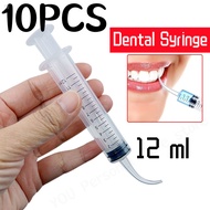 YOUYAO 10PCS Dental Disposable Syringe/Plastic Graduated Irrigation Syringe/Medical Oral Syringe 12m