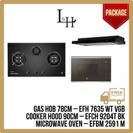 [BUNDLE] Gas Hob 78cm and Semi Integrated Hood 90cm and Microwave Oven 60cm