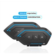 Helmet Bluetooth Headset/800mAh Bluetooth 5.0 Helmet Headset/ X6 Helmet Headset Motorcycle Bluetooth Headset