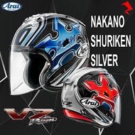 ARAI VZ-RAM NAKANO SHURIKEN SILVER WITH SEMI SMOKE RED VISOR [BIKEWORLD KUANTAN]